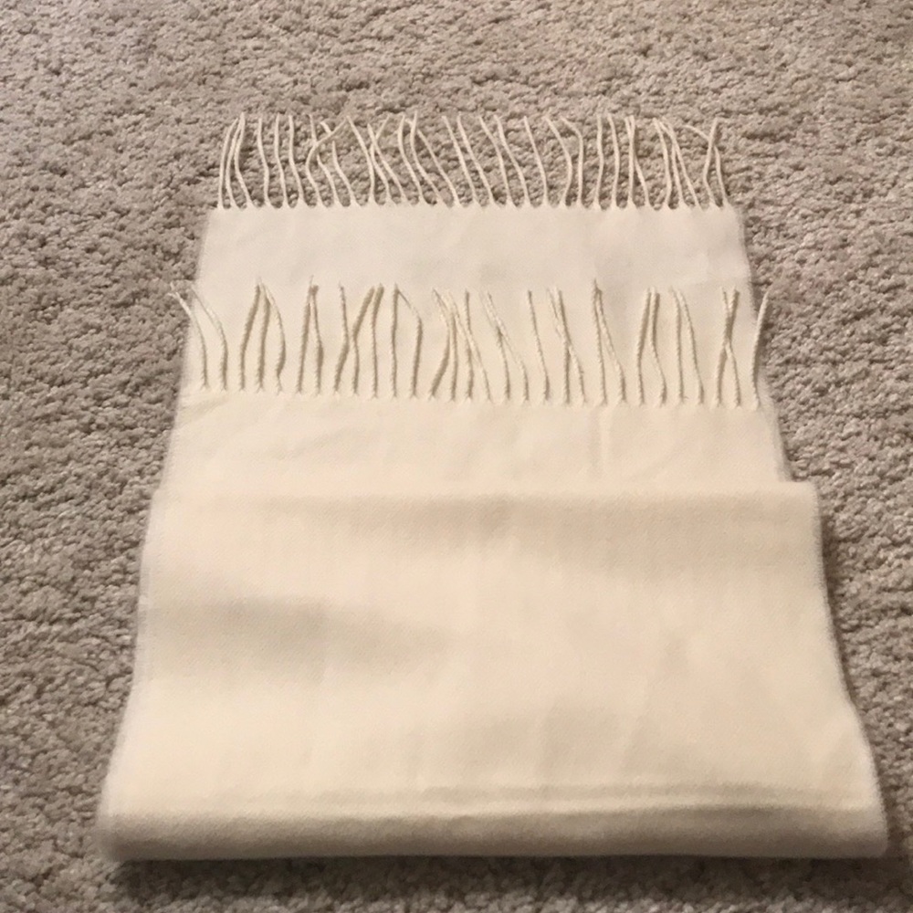 Cream 100% Cashmere Scarf